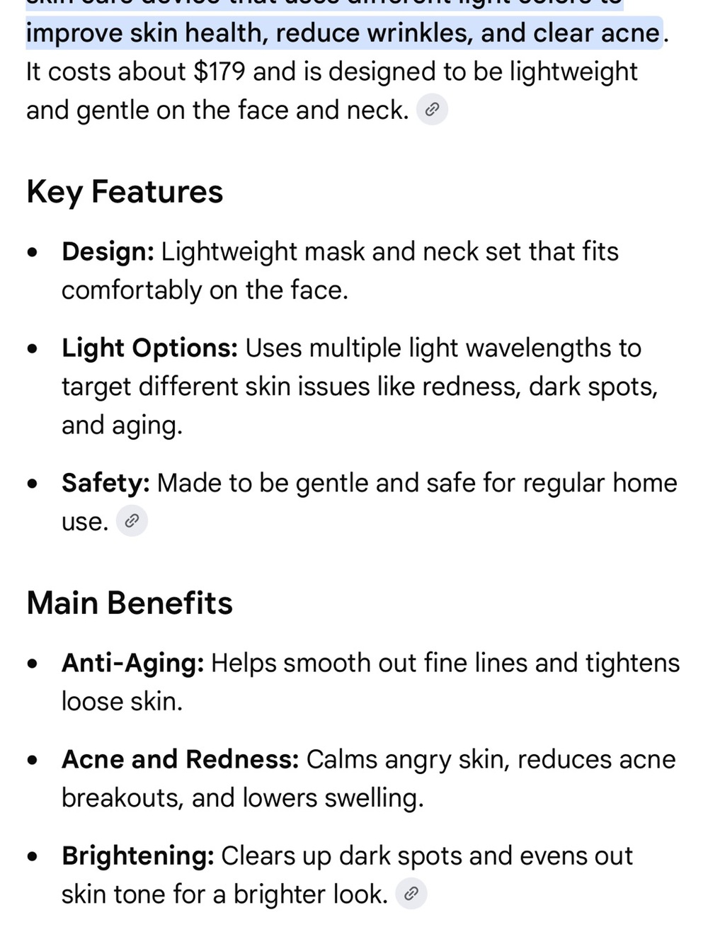 LED Light Therapy Machine - White with Red Light - Picture 5 of 7